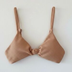 NWT Dippin’ Daisy’s Zen Bikini Top Womens XS – Canyons Waffle Peachy Tan Swim